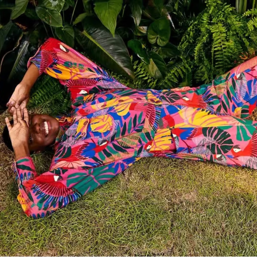 FARM Rio macaw jumpsuit, size xs, GUC